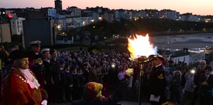 Tenby beacon lighting concludes VE Day anniversary