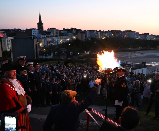 Tenby beacon lighting concludes VE Day anniversary