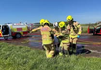 Pembrokeshire fire crews hone skills in airport exercise success