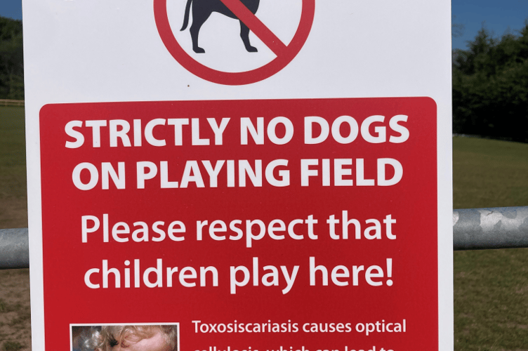 dog sign Saundersfoot