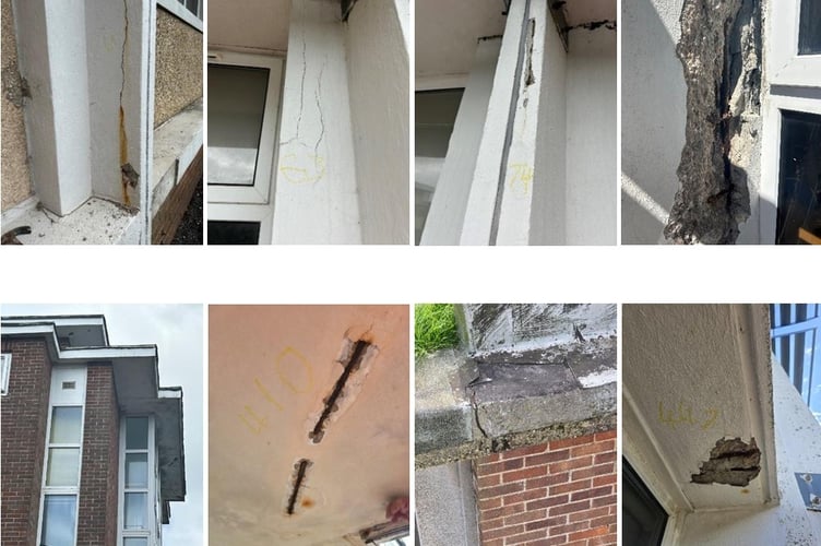 Damage at Ysgol Greenhill, Tenby. Picture: Trident Engineering GBR Ltd report