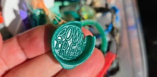 Saundersfoot pupils uncover 1970s Smarties lid during beach clean