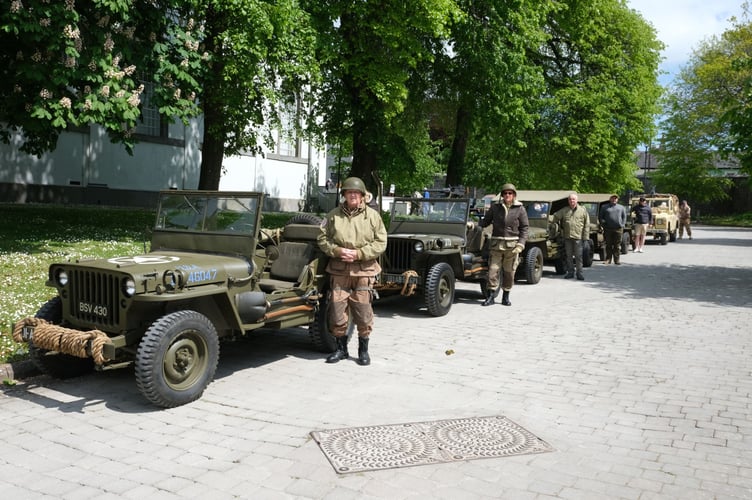 Jeeps and a military Land Rover lined up at the Heritage Centre to welcome the World War II Veterans.

PICTURE: Martin Cavaney Photography 