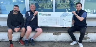 Cricket club bowled over by donation