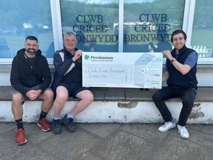 Cricket club bowled over by donation