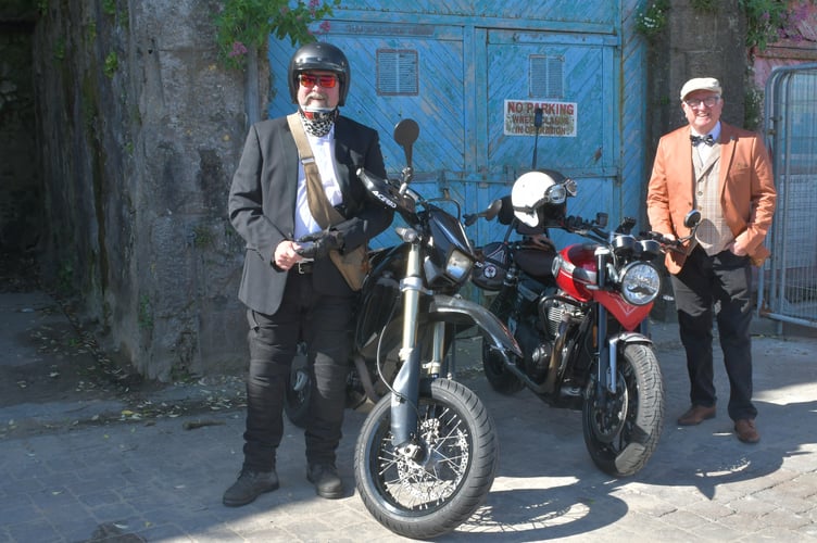 Actor, motorcycling enthusiast and Tenby town councillor Charles Dale was one of those that put on his fundraising hat on Sunday