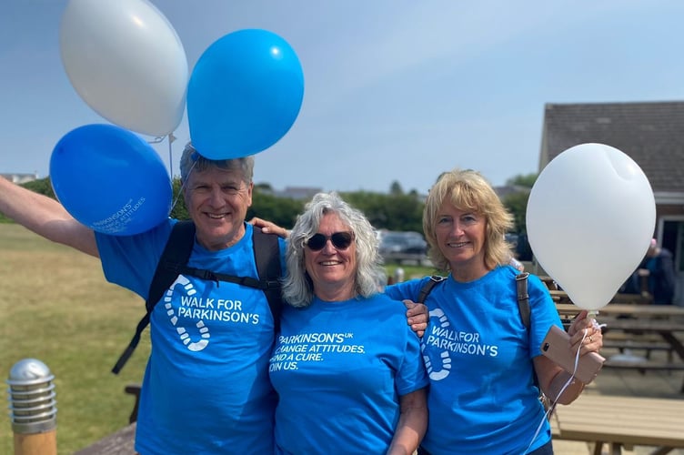 Bob and Jane Ratcliffe and Lynne Whiting at a previous walk