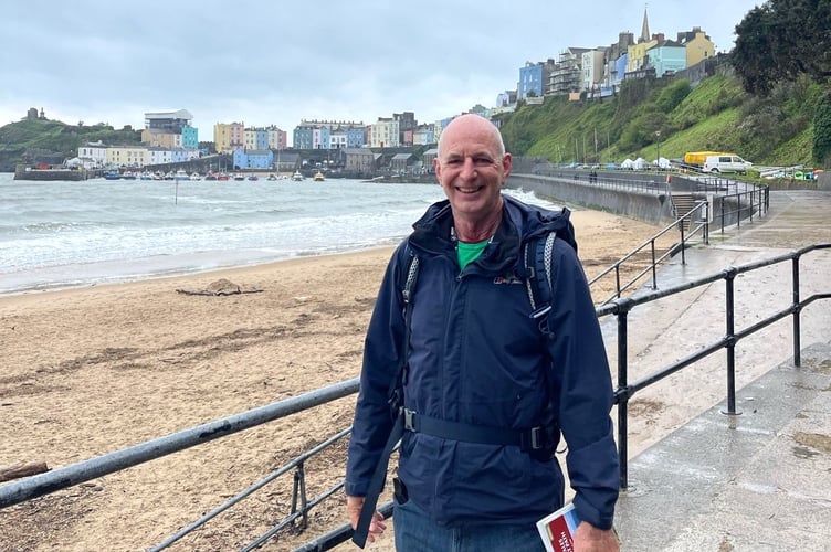 Caption: Eric Goulden, a volunteer with St John Ambulance Cymru’s Holyhead Division, is nearing the final few months of his Walk Around Wales, having raised £55,000 for the charity so far.