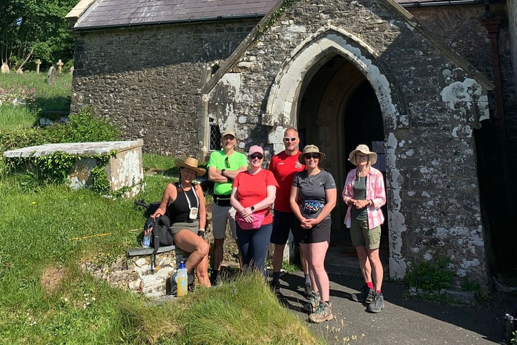 The walkers who journeyed 37 miles to raise funds for Carew Group of Churches