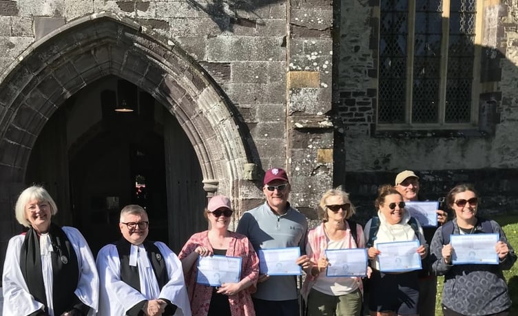 ‘We did it’ the fundraisers who completed their sponsored walk in aid of Carew Group of Churches