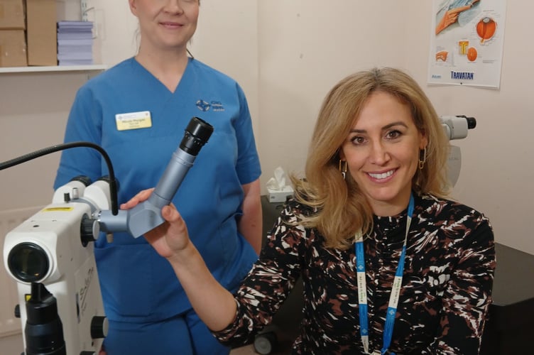 Pictured above: Members of the Ophthalmology team with the teaching arm