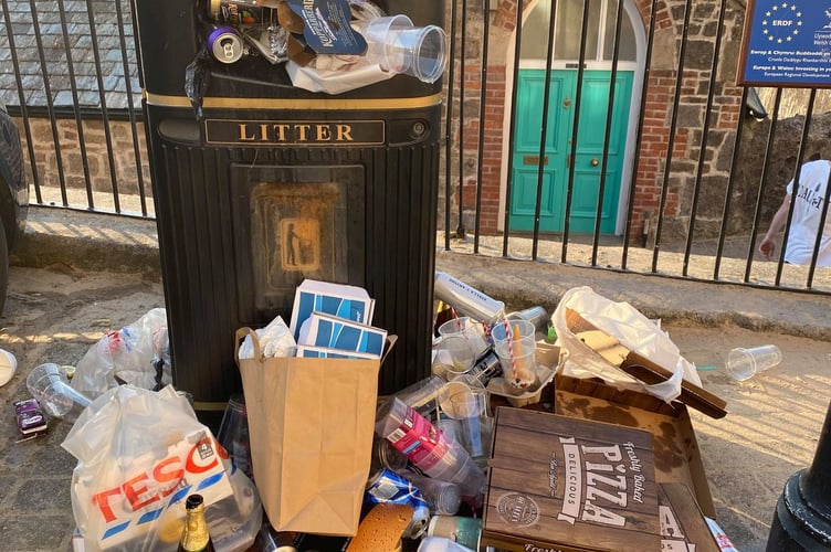 Issues with tackling litter that continues to blight Tenby’s street and beaches were once again raised by local councillors at their recent meeting - as the seaside town heads into another holiday season - with certain ‘hotspots’ being highlighted, and discussions around holiday let occupants still clearly being encouraged to use public bins to dump their domestic rubbish in.