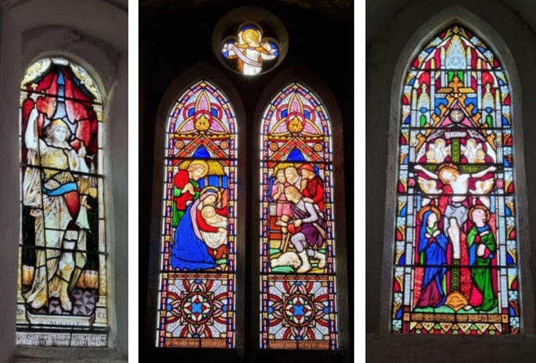 Existing glass at The Grade-I-listed St Michaels Church, Castlemartin. Picture: Andrew Faulkner Associates Ltd.