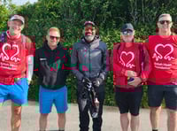 Childhood friends' 225-mile charity walk reaches Tenby & Saundersfoot