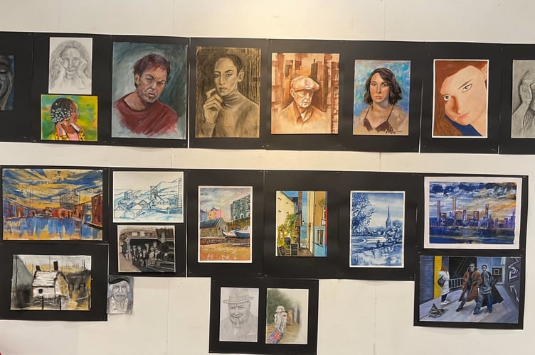 The art has been expertly hung by tutor Phil Allen and the opening event was organised behind the scenes by Sandra Evans.