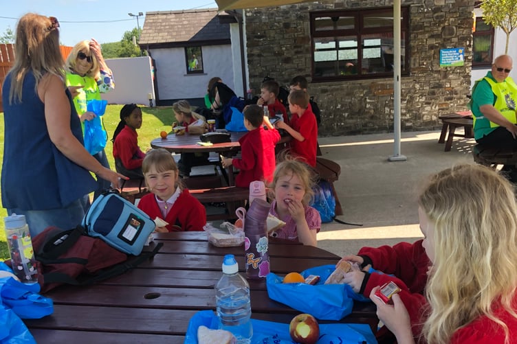 Tavernspite CP School pupils at Folly Farm during the Annual Rotary event