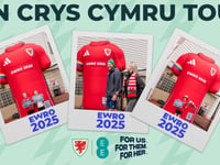 Cymru shirt visits Tenby on tour