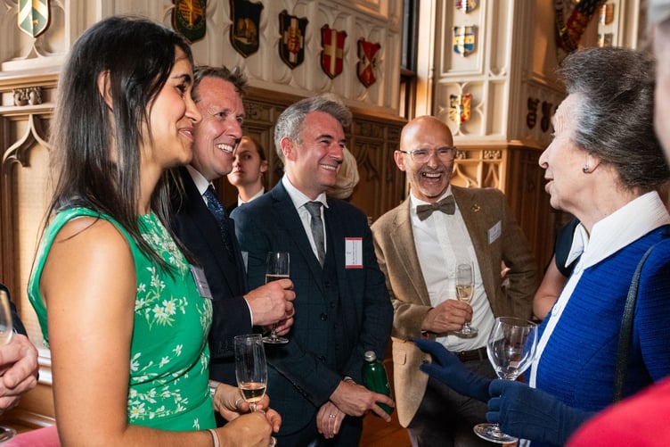 Marten Lewis, Bluestone’s director of sustainability, meeting the Princess Royal at Windsor Castle recently, at a reception for winners of The King’s Awards for Enterprise.