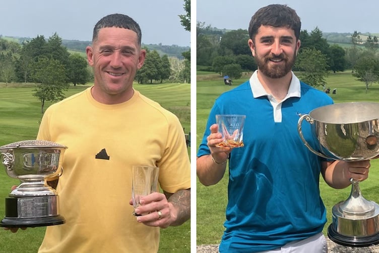 Lee Burgin - AJO Bowl winner (left) and Tom Wright who won the Tenby Observer Cup