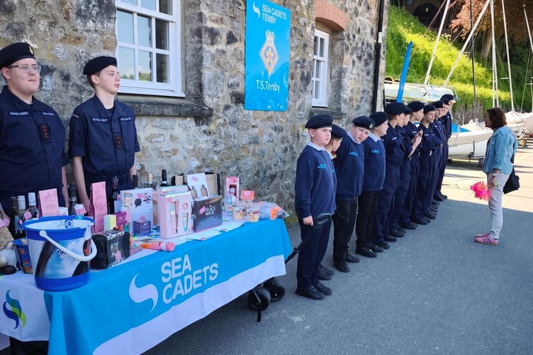 Members of the Sea Cadets, who have their base located at Tenby Harbour, recently met with Wales’ First Minister Eluned Morgan, during the recent Carten cycling charity event at the seaside town.