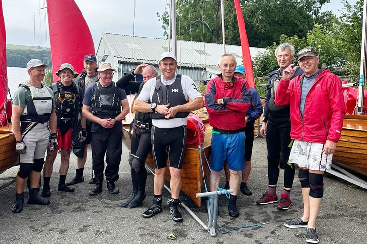 The competitors at Llys y Fran reservoir