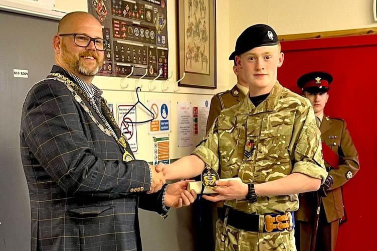 A special moment during the evening was welcoming Tenby’s newest Mayor’s Cadet, Sergeant Jason Priestley.