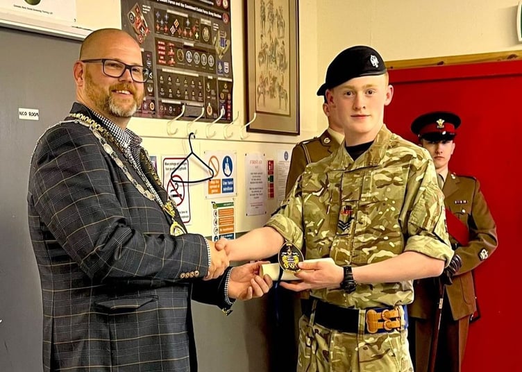 A special moment during the evening was welcoming Tenby’s newest Mayor’s Cadet, Sergeant Jason Priestley.