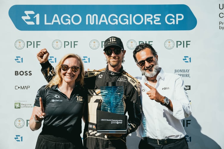 |Driver: Emma Kimilainen|Number: 12|Team: Team Brady|Car: E1 Race Bird||Driver: Sam Coleman|Number: 12|Team: Team Brady|Car: E1 Race Bird||Driver: Rodi Basso|Keyword: CEO||Photographer: Birgit Dieryck|Event: Lago Maggiore GP|Circuit: Lago Maggiore GP|Location: Lombardy|Series: E1 Series|Season: 2025|Country: Italy|Keyword: season 2|Keyword: season two|Keyword: S2|Keyword: photography|Keyword: photos|Keyword: images|Keyword: motorsport|Keyword: powerboat racing|Keyword: boat|Keyword: 2025|Keyword: Europe|Keyword: lake|Keyword: June|Keyword: E1 Series Photography|Keyword: marine|Keyword: boat racing||Session: qualifications|