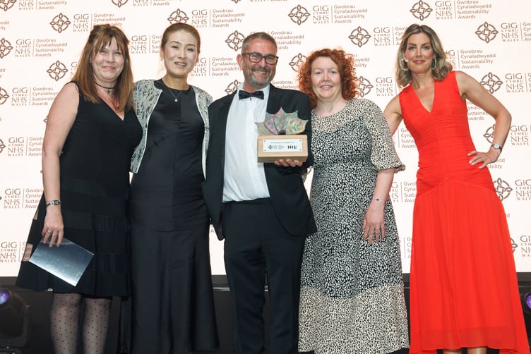 Pembrokeshire clusters team pic with the NHS Sustainability Award 2025