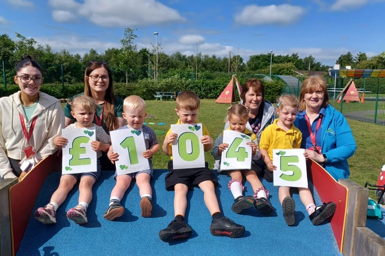 Staff and children from Bro Teifi Nursery