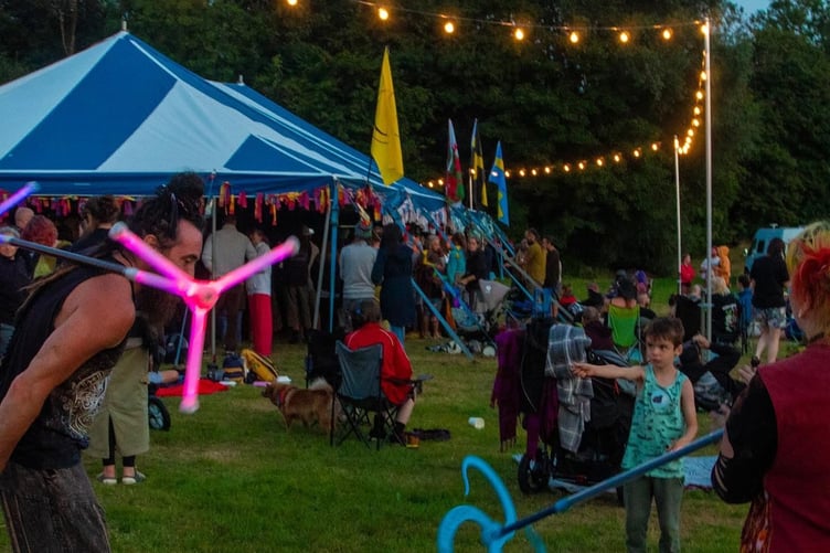 Night falls on VegOut West Festival