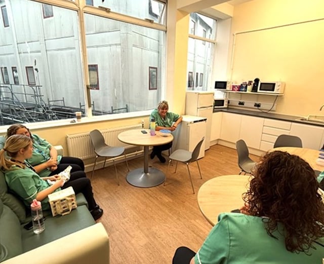 Glangwili Hospital staff room transformed