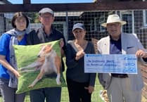 Rosemarket villagers raise £260 for Greyhound Trust in memory of Ingrid