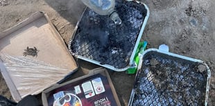 BBQs abandoned on Saundersfoot beach spark concern