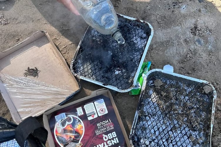 BBQs abandoned on Saundersfoot beach spark concern