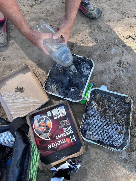 BBQs abandoned on Saundersfoot beach spark concern
