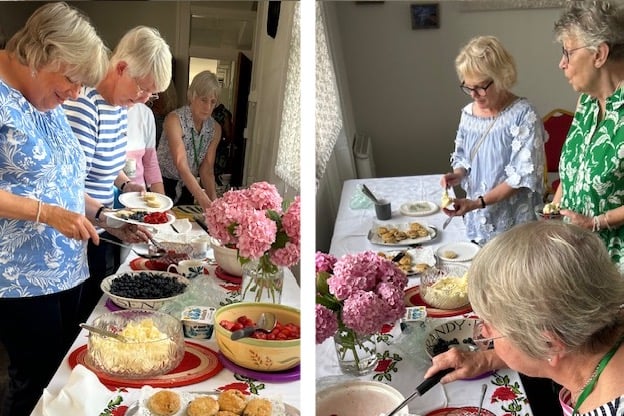 Kilgetty WI members sharing a strawberry tea