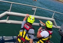 Angle RNLI lifeboat crew rescues stranded paddleboarders