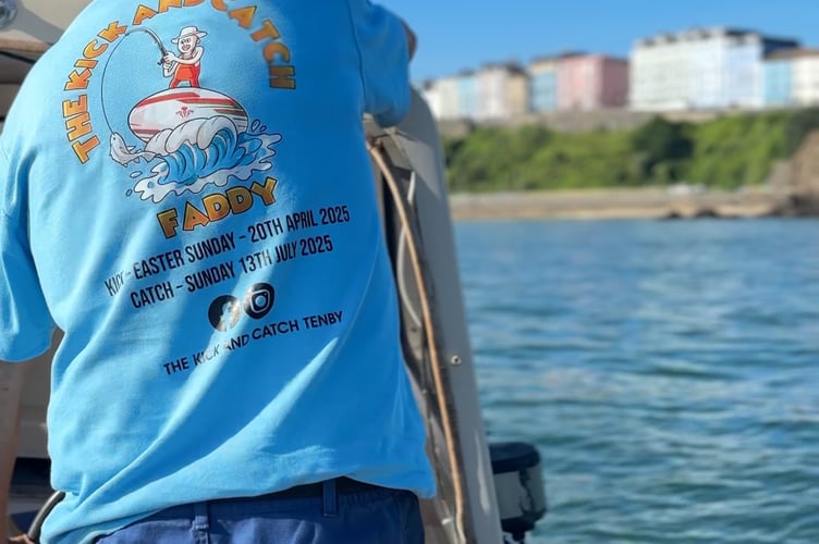 A special charity fishing auction in Tenby, in memory of local Christopher ‘Faddy’ Thomas saw hundreds line the streets of the seaside town to remember the man who loved nothing more than to be out in his boat catching bass.