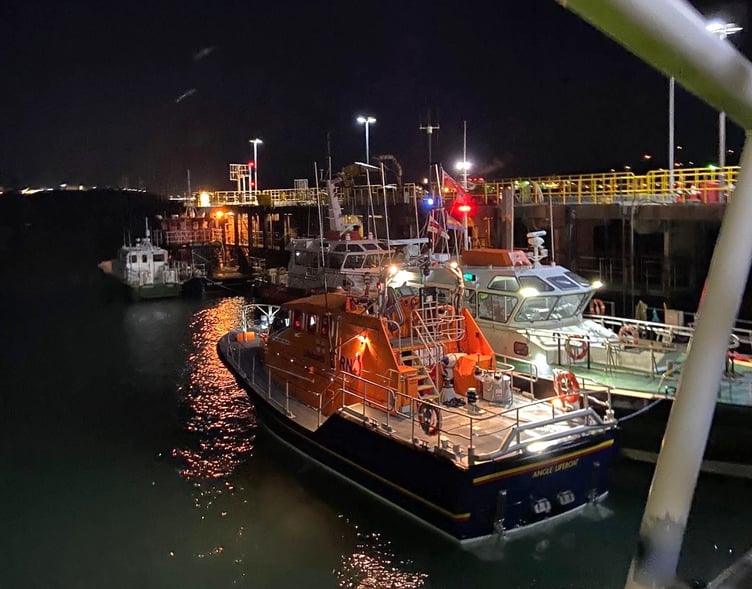 Angle RNLI along with fellow emergency services responded to a Mayday call late on Monday night, with one person spotted struggling in the water.