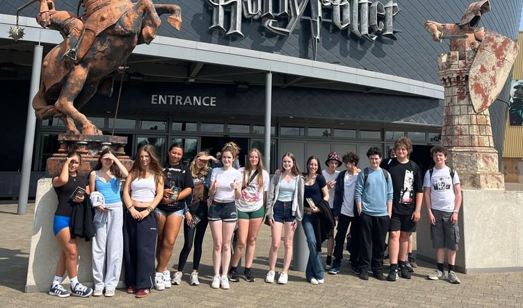 Greenhill students at the Warner Brothers ‘Making of Harry Potter' Studio Tour in London