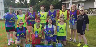 Kilgetty AFC Women score Lucozade kit