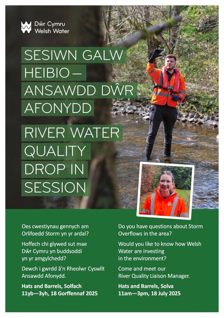 DCWW RQ drop in poster Solva 18th July 2025