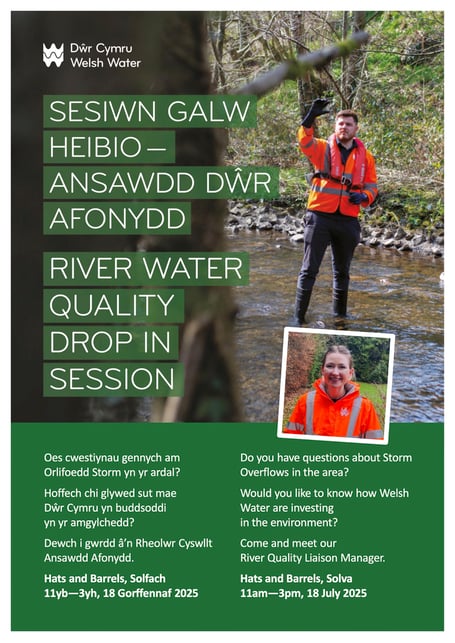 DCWW RQ drop in poster Solva 18th July 2025