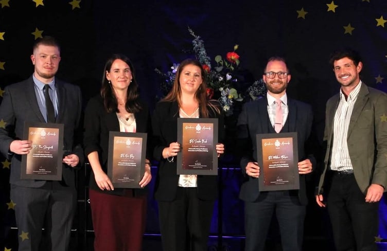 Thanks to their ongoing work, the Bluestone Team were recently presented with the ‘Innovation and Problem Solving’ award, sponsored by Robiquity, at the Dyfed-Powys Police Force Awards.