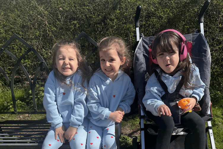 Three of Kimberley’s children. Emmy is on the right.