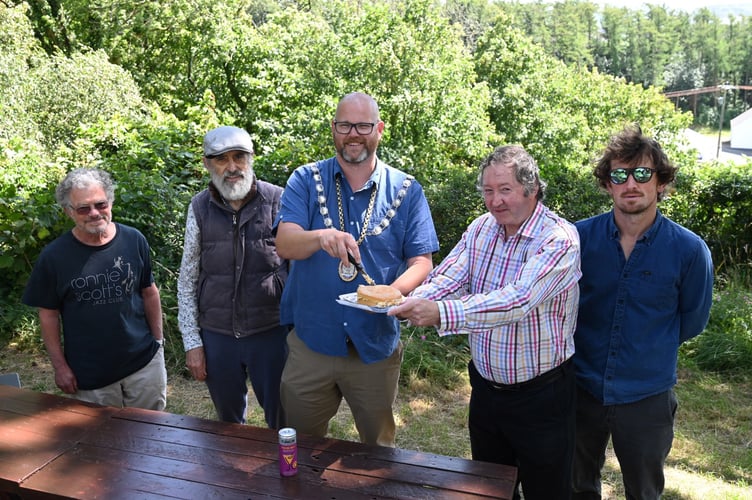 Civic Society members were joined by Tenby’s Mayor, Cllr Dai Morgan to mark the occasion.