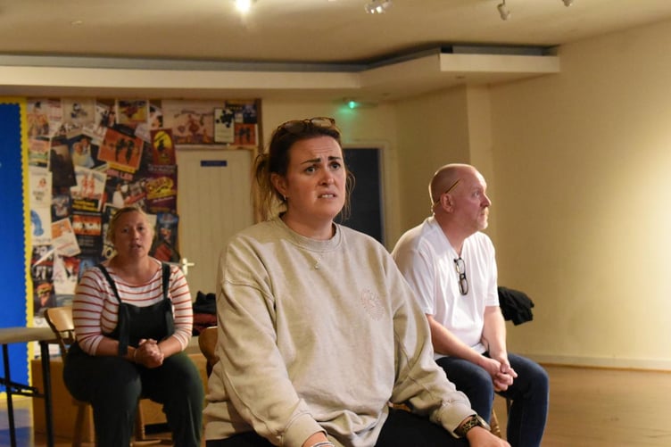 Rehearsals for Come From Away, on stage between July 24 and 26 at Milford Haven’s Boulevard Theatre.