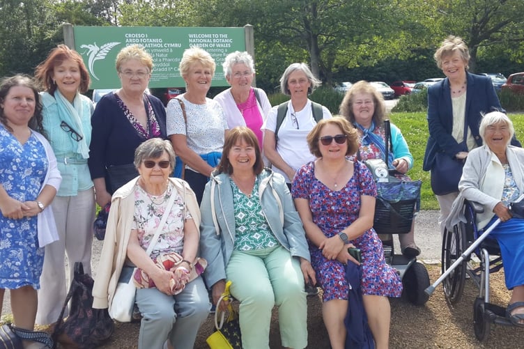 Summerhill WI members at the National Botanic Garden of Wales