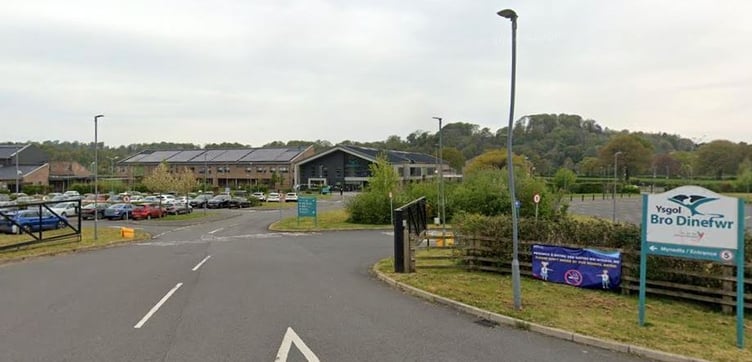 Ysgol Bro Dinefwr, Carmarthenshire, is struggling to deliver bilingual education under the current funding model (pic Google Maps and free for use for wire partners)